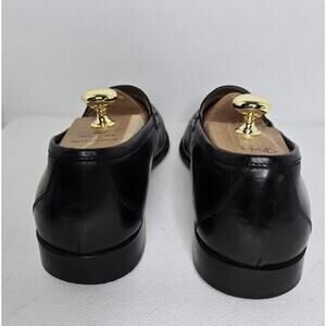 Martin Dingman Black Leather Penny Loafers Dress Shoes Made Italy Mens US 9.5